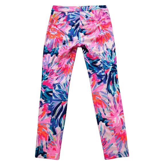Lilly Pulitzer Kelly textured ankle length skinny pants multicolor size 0 - Picture 5 of 11